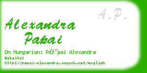 alexandra papai business card